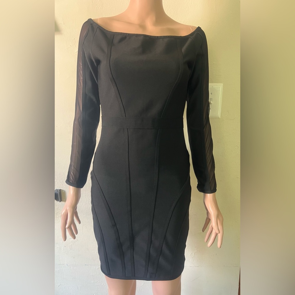 Elegant Black Long Sleeve Dress